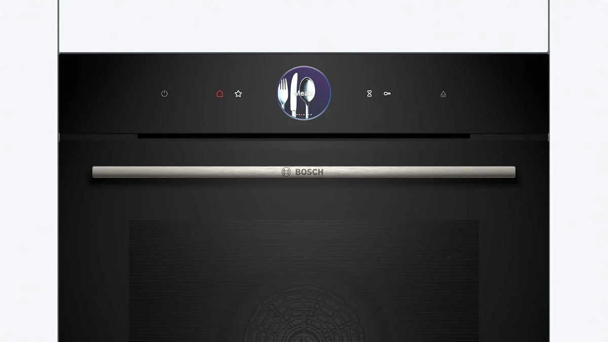 Bosch - Horno Multifunción con Vapor Añadido, 60 cm, Serie 8, Electrónica TFT TouchControl Plus, AirFry, Home Connect, Negro, HRG7361B1