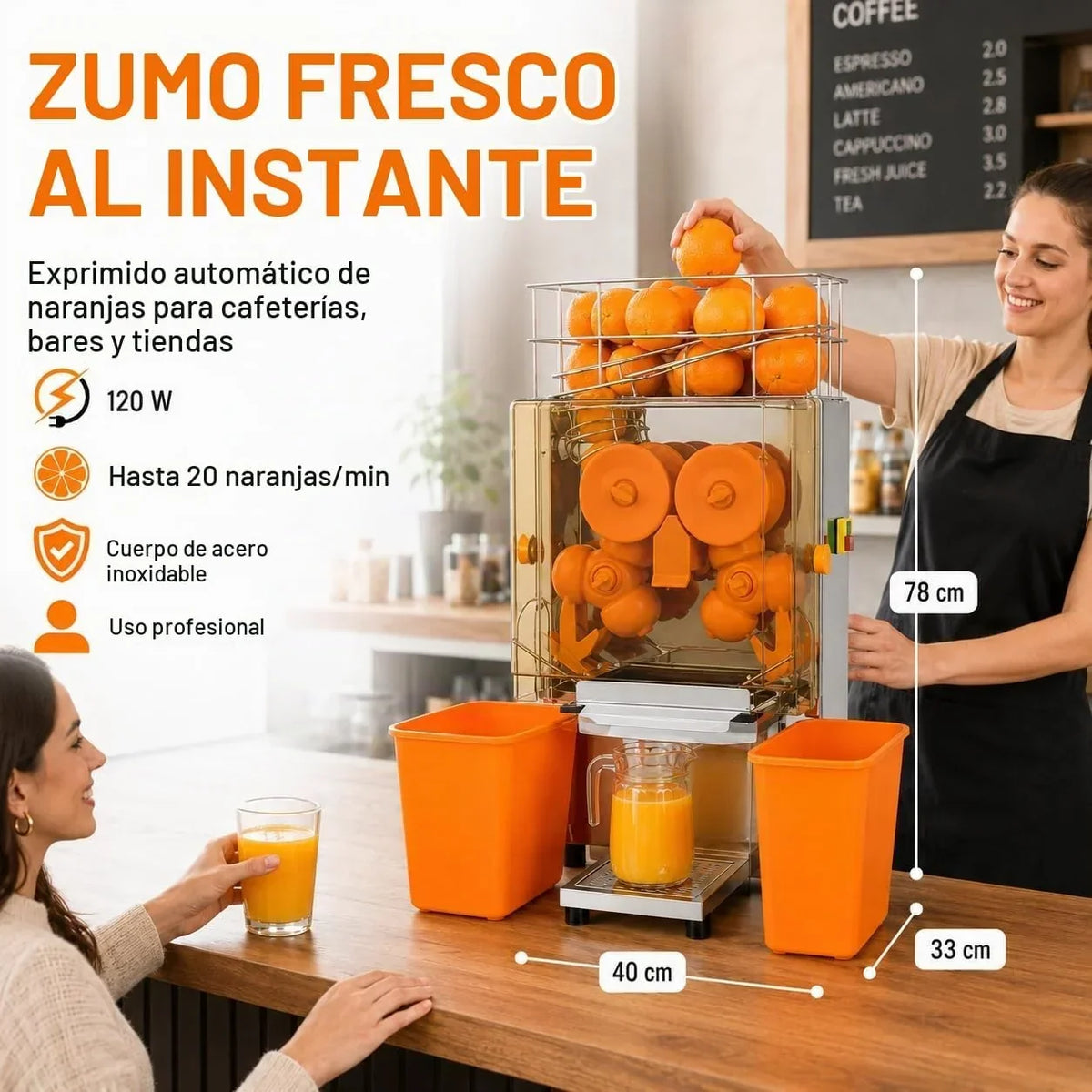 MAGIC SELECT Exprimidor de Naranjas Automático Profesional Hostelería