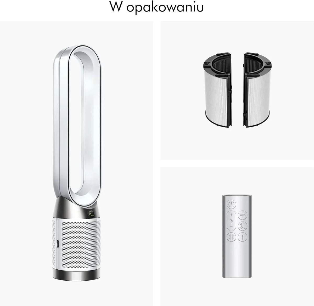 Dyson Purifier Cool PC1 chłodzący oczyszczacz powietrza o dużej mocy (Biały/Biały)