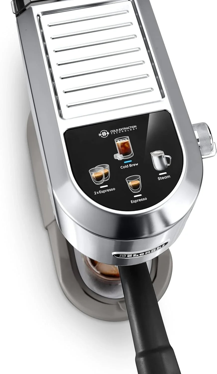 De'Longhi Dedica – Cafetera de Bomba de Acero Inoxidable para Café Molido o Monodosis, Espresso y Capuchino, Depósito de 1.3 Litros, Sistema Antigoteo, Modelo EC685.M, Color Metal