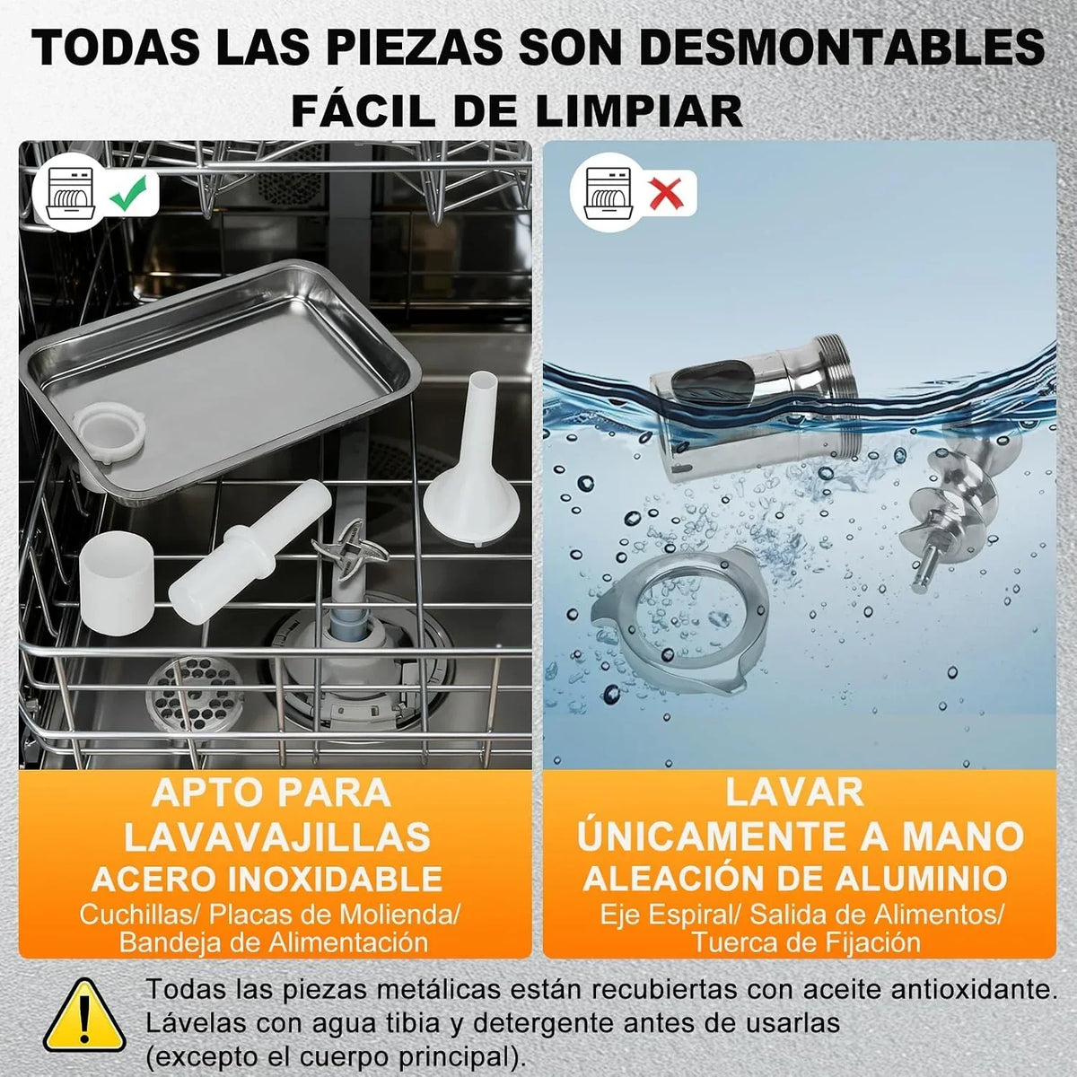Anatole Picadora de Carne Eléctrica Comercial 1300W Acero Inoxidable