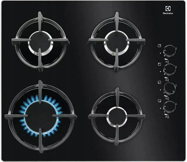 Płyta gazowa ELECTROLUX EGG6407K 59x51cm 4 palniki żeliwny ruszt czarny