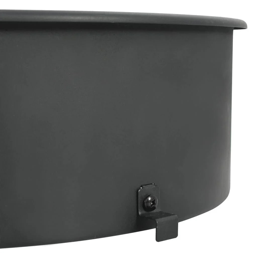 Kit De Anillo Asador De Barbacoa Negro 47 Cm Vidaxl