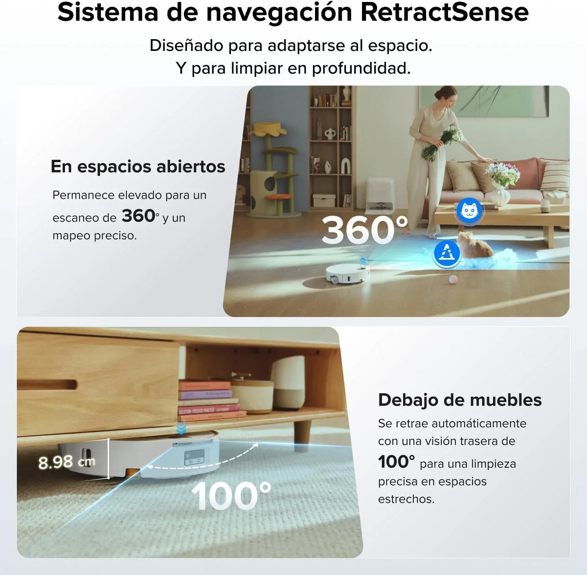 roborock Qrevo Edge 2 Flow Set Robot Aspirador Succión Extrema de 35000 Pa, Blanco