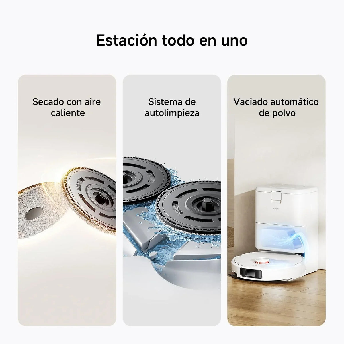 XIAOMI H50 Pro Robot Aspirador con Fregado, 15000Pa, Brazo Extensible