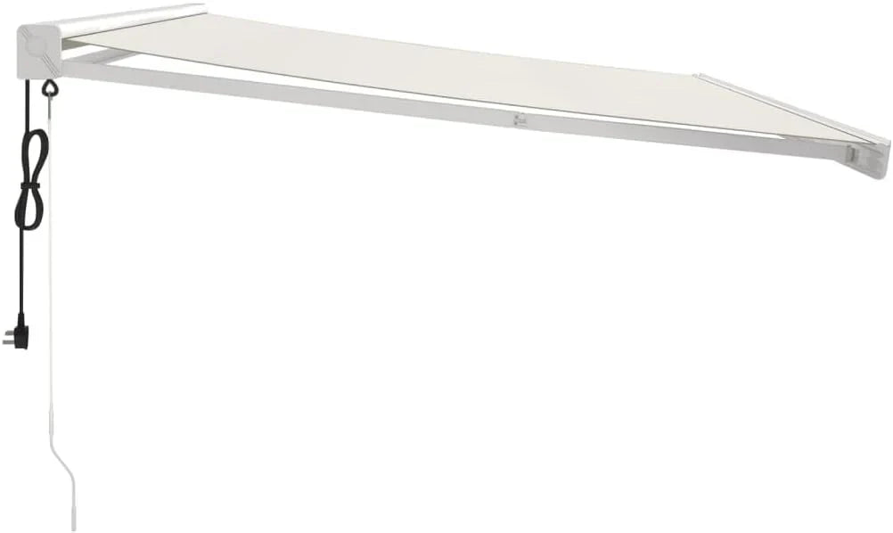 Toldo Articulado Eléctrico con Mando a Distancia, Toldo Retráctil 4x3 m, Toldo Exterior Enrollable, Toldo con Abrazadera, Toldo Motorizado Incluye Soporte de Pared, Crema
