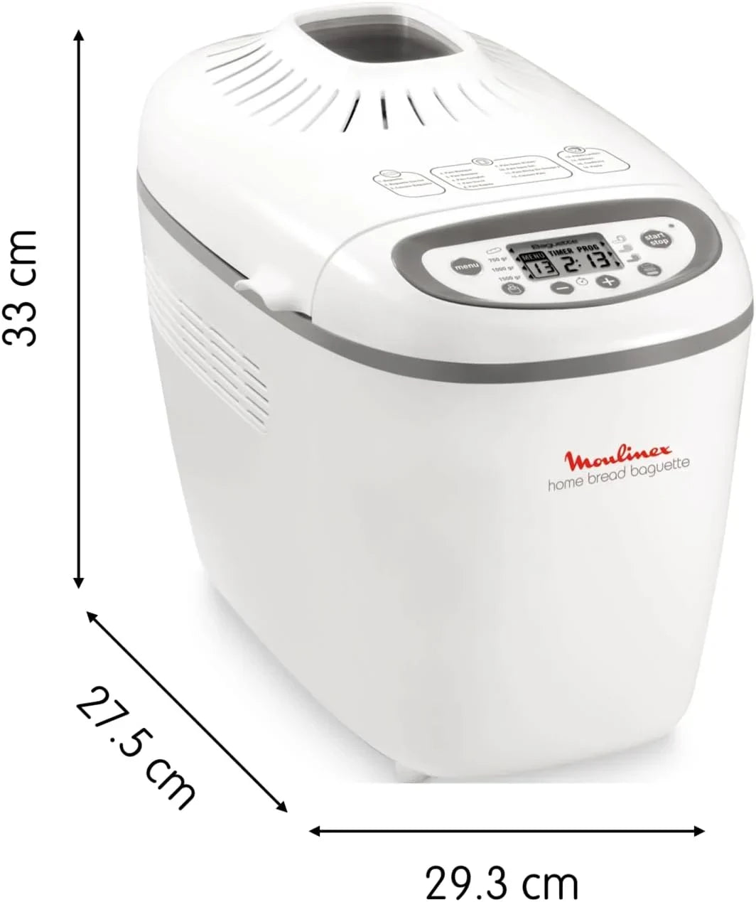Moulinex Home Bread Baguette, Panificadora de 16 programas