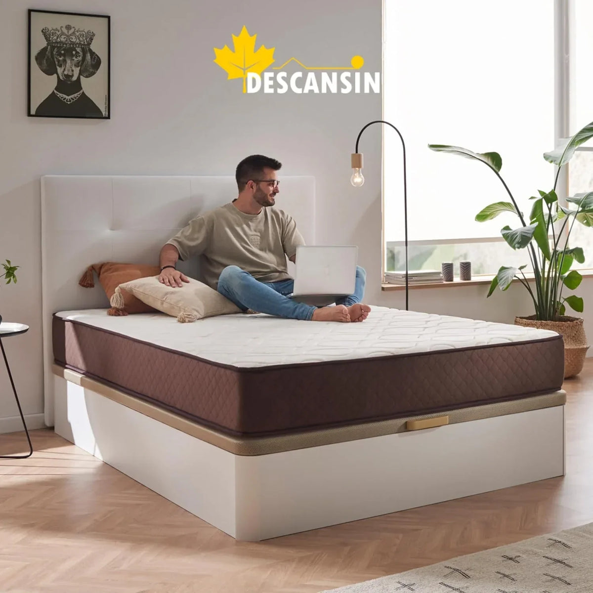 DESCANSIN - Very High Firm Mattress for Back Pain | Breathable Memory Foam Mattress | Double or Single Bed | Anti-Mite, Anti-Allergy and Anti-Bacterial Mattresses (135 x 190)