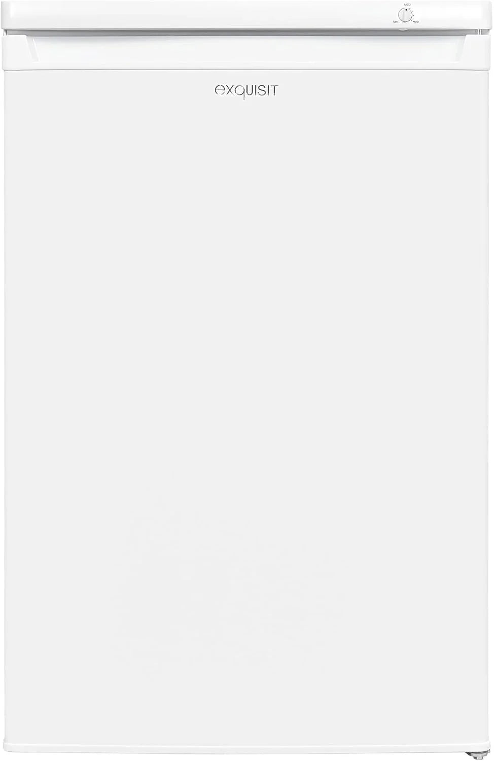 Exquisit® Congelador Table Top 91L, Color Blanco, Clase E, Congelador 4 Estrellas, 4 Cajones Transparentes, Puerta Reversible, Control de Temperatura, Medidas (85,5 x 55,0 x 58,0 cm)