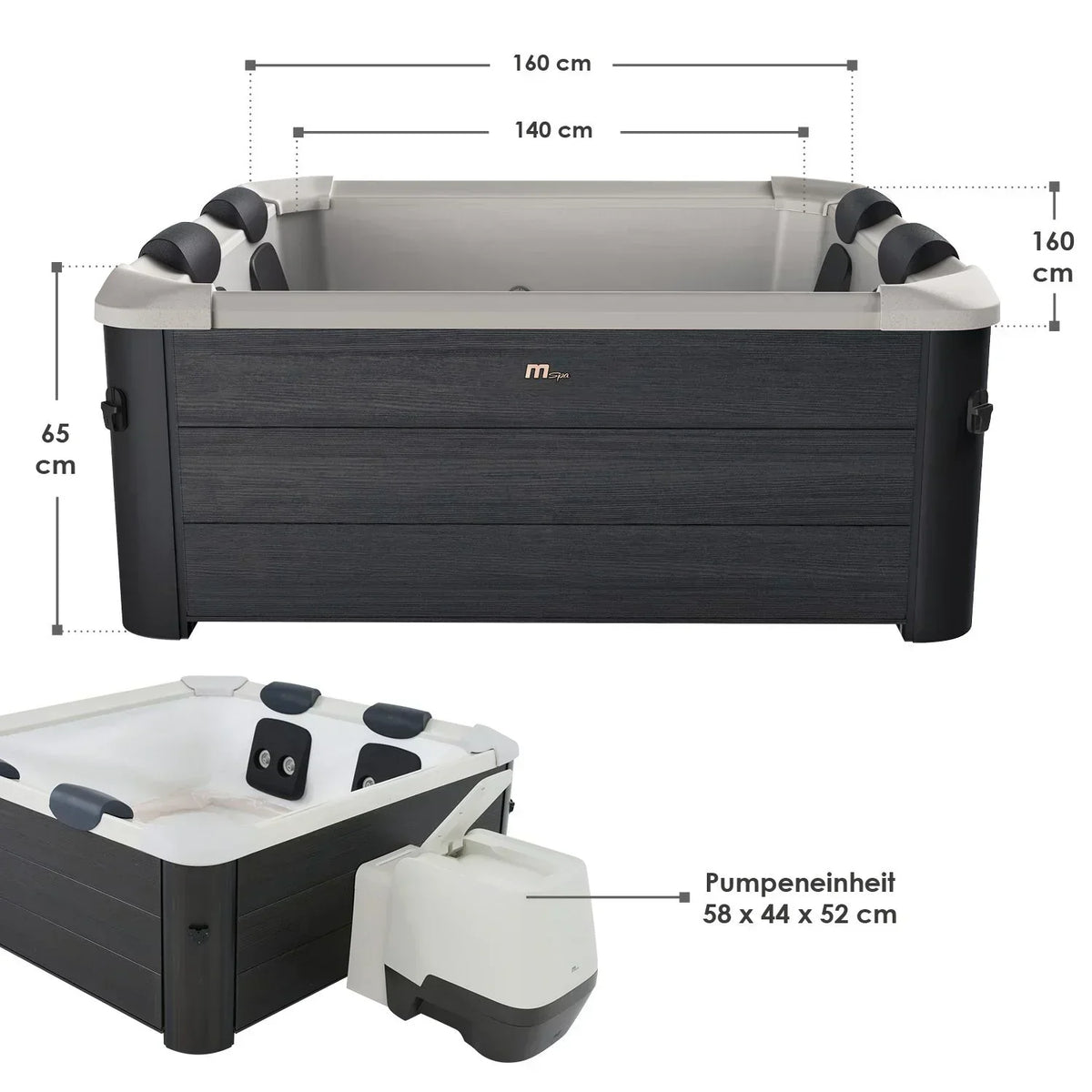 2026 Spa Whirlpool Oslo con iluminación LED