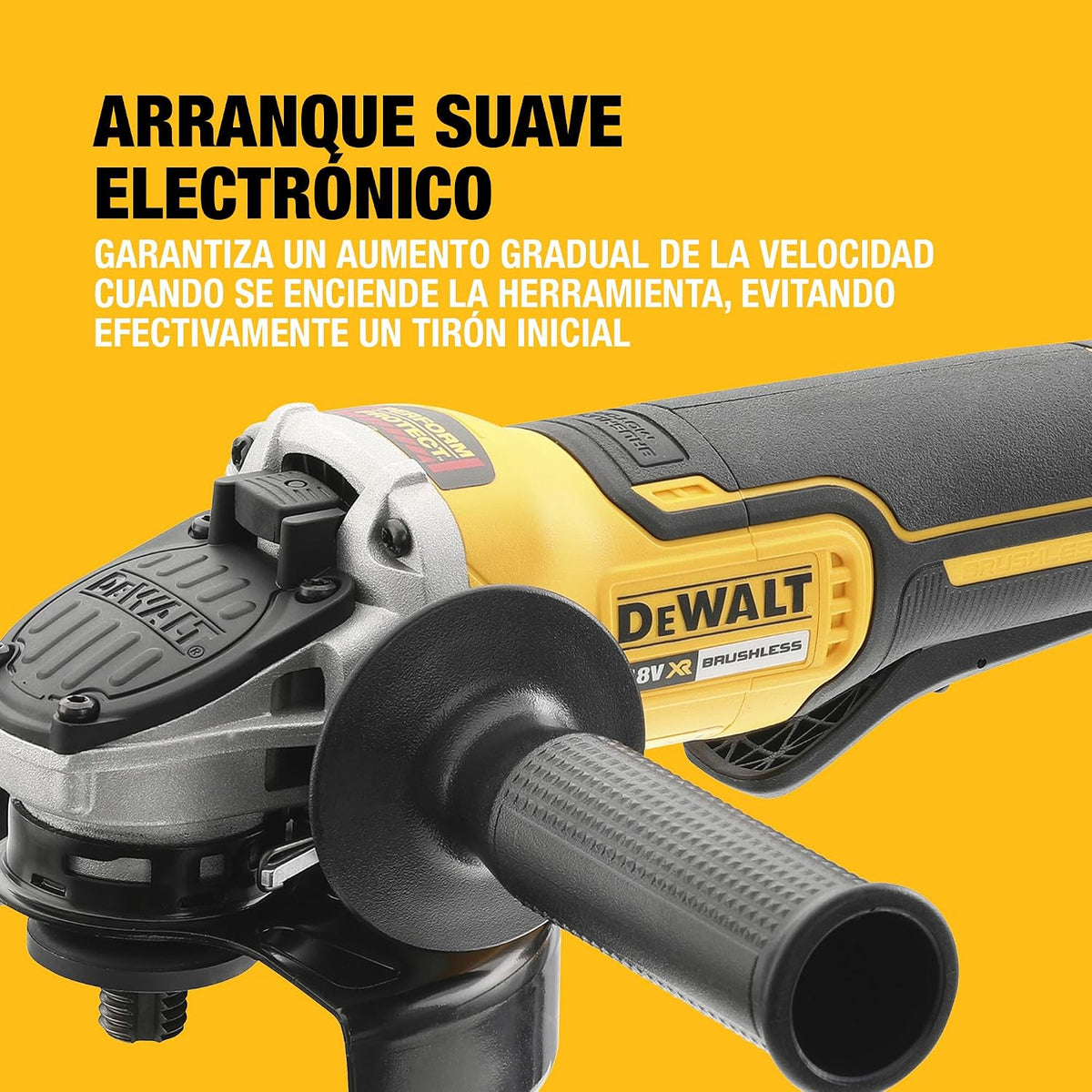 DEWALT Amoladora 125 mm 18V XR sin escobillas con pala, DCG406NT-XJ