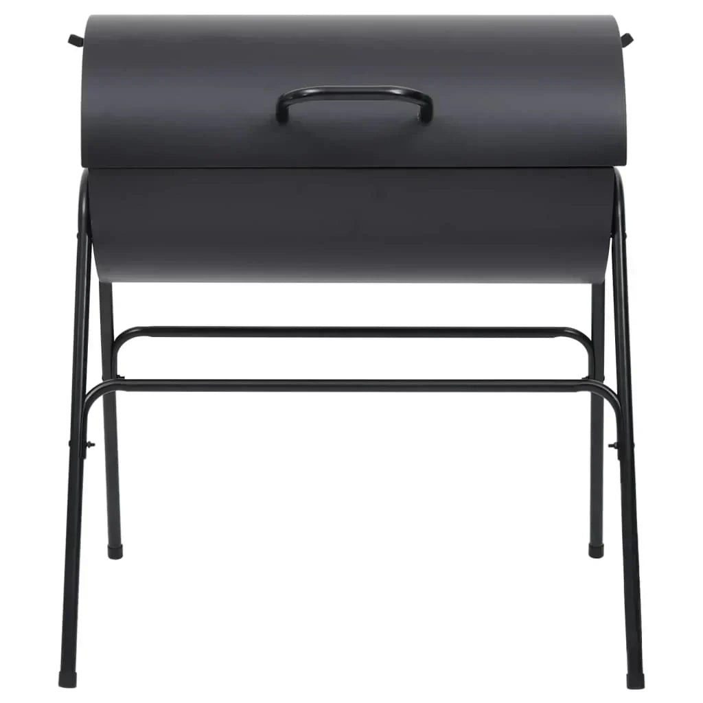 2026 Parrilla con 2 rejillas de cocción negra – Barbacoa portátil de 80x95x90 cm en acero