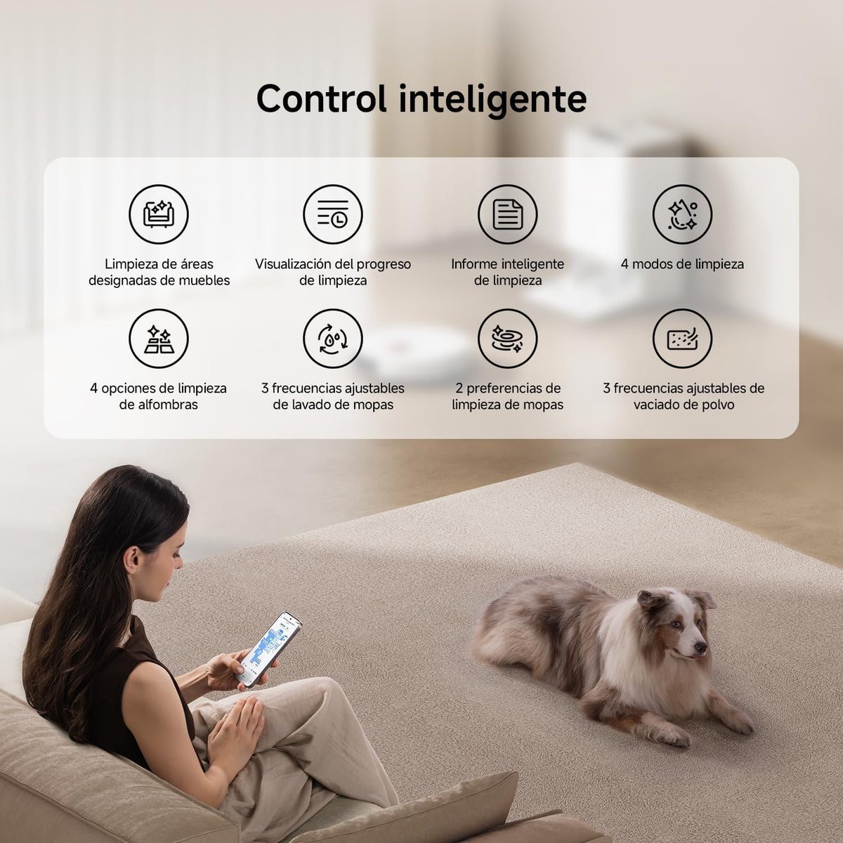 XIAOMI H50 Pro Robot Aspirador con Fregado, 15000Pa, Brazo Extensible