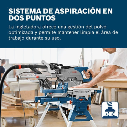 Bosch Professional ingletadora telescópica GCM 8 SJL (1600 W, Ø del disco de sierra: 216 mm)