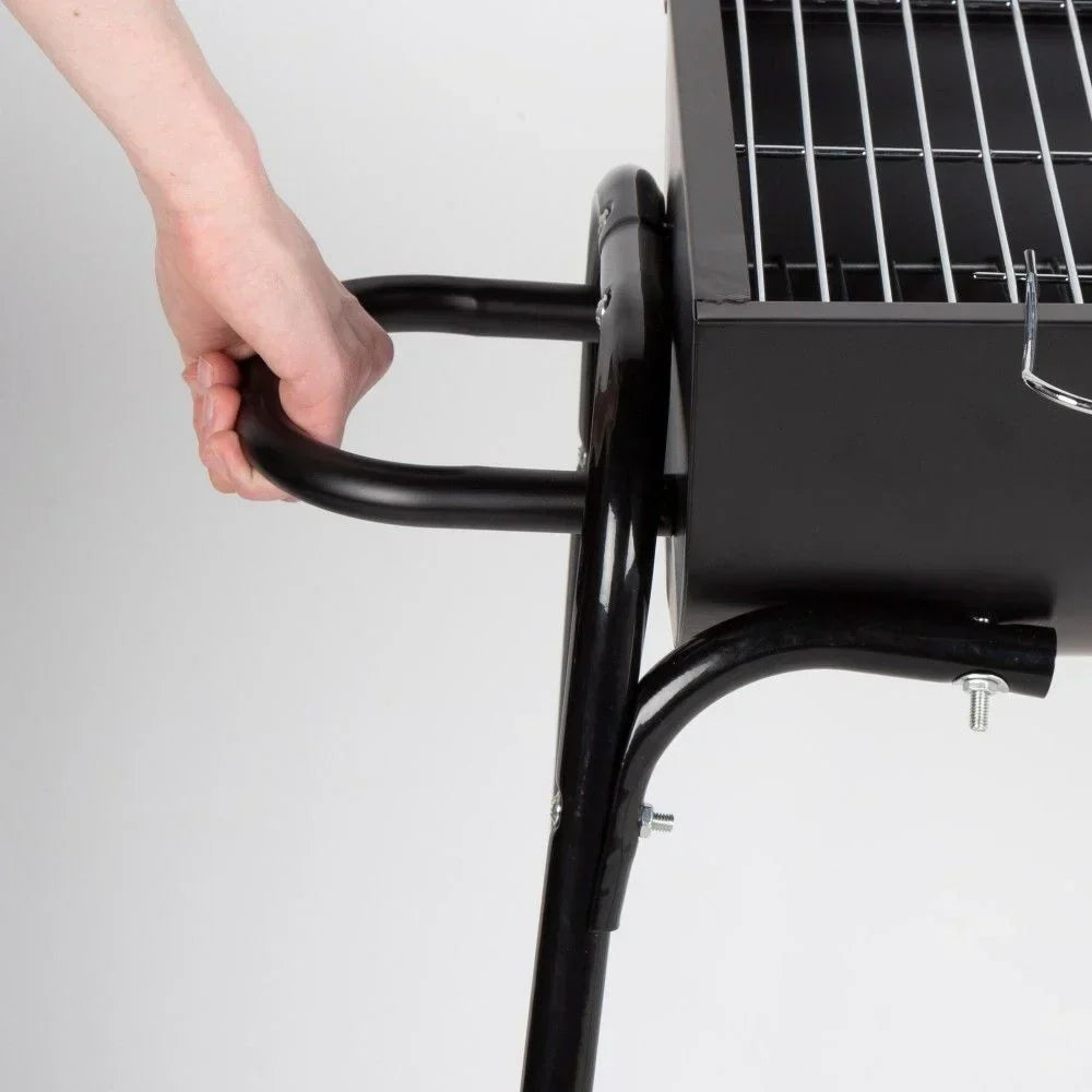 Barbacoa Portátil De Acero 91x33x71 Cm - Aktive. Negro