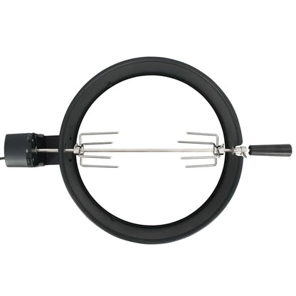 Kit De Anillo Asador De Barbacoa Negro 47 Cm Vidaxl
