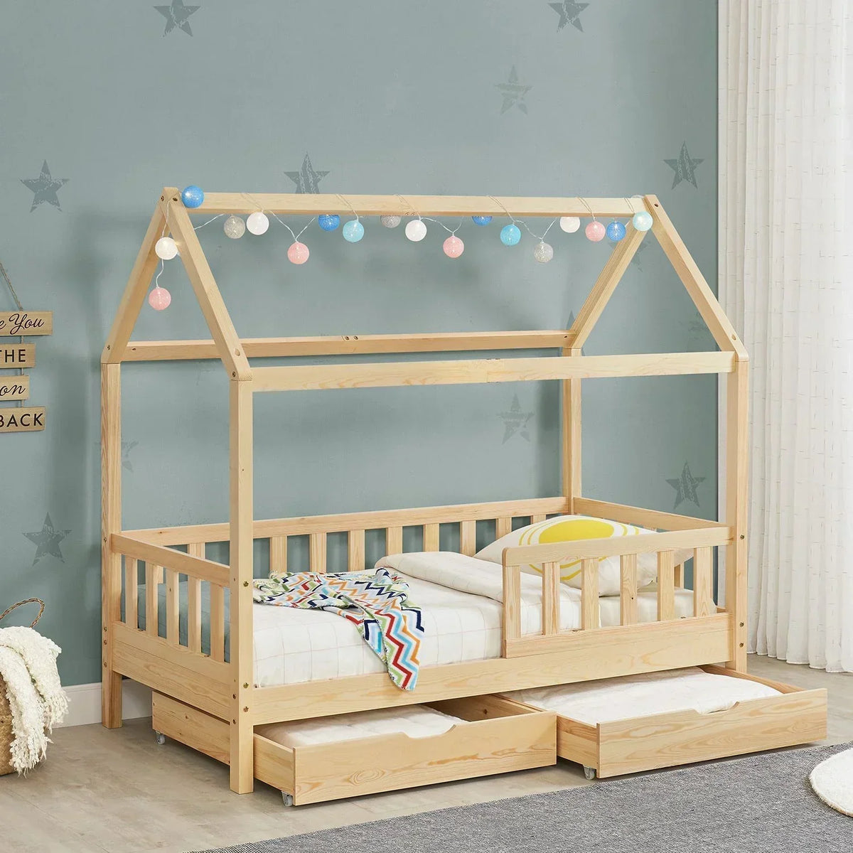 2026 Cama infantil Marli 90 x 200 cm con cajones de almacenamiento