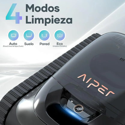 AIPER Scuba S1 2025 Robot Piscina Limpiafondos y Paredes,Aspirador Piscinas Fondos con Batería Mejorada 180 min,Filtración Ultrafina + App y OTA,para Piscinas hasta 150 m²