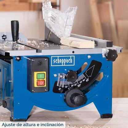 Sierra de mesa HS80 Scheppach - 230V 50Hz 1200W - 8'' marca Scheppach
