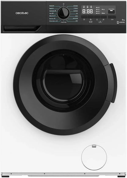 Cecotec Lavadora 8Kg de Carga Frontal Bolero DressCode 8300 Inverter A. 1950W, Revoluciones Programables hasta 1400 rpm, 15 Programas, Bajo Consumo, Motor Inverter Plus, Vapor SteamMax