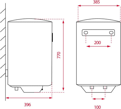 TEKA Termo Eléctrico 50 L, Instalación Vertical, Protección Sobrecalentamiento, Indicador LED, Modelo EWH 50 C