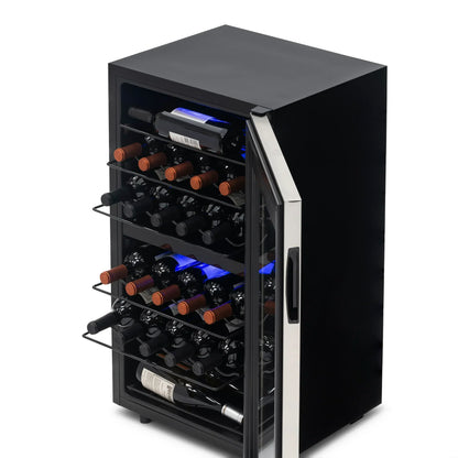 2026 Refrigerador de Vinos Independiente Newair® – 28 Botellas (48 cm), Doble Zona, Acero Inoxidable