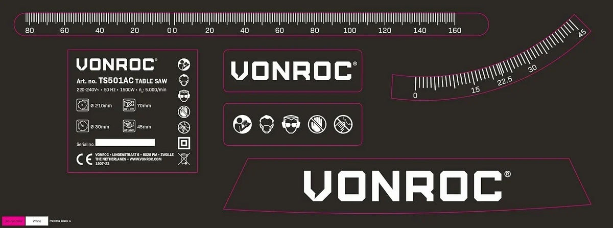 VONROC Sierra de Mesa 1500W - 210mm