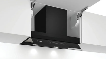 Balay – Campana Extractora Decorativa Integrable, 60 cm de ancho, 4 potencias de extracción, Instalación en Salida de Humos o Recirculación, Negro, 3BD967GN