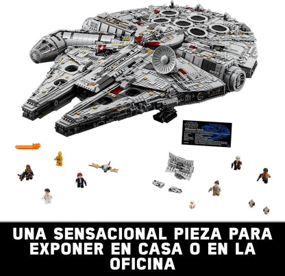 Star Wars Millennium Falcon, Maqueta de Construcción para Adultos de la Nave Estelar de Han Solo con Mini Figuras Chewbacca, Leia y C-3PO, Regalo Coleccionable para Hombres, Mujeres y Fans 75192