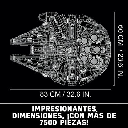 Star Wars Millennium Falcon, Maqueta de Construcción para Adultos de la Nave Estelar de Han Solo con Mini Figuras Chewbacca, Leia y C-3PO, Regalo Coleccionable para Hombres, Mujeres y Fans 75192