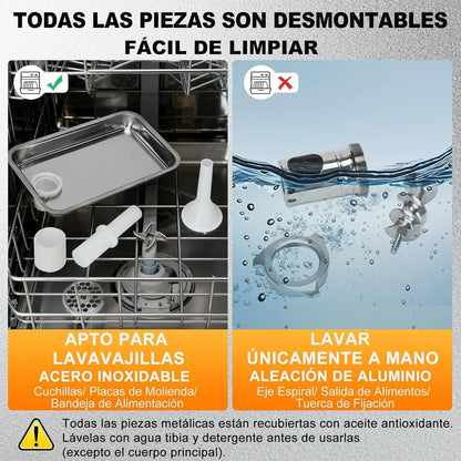 Anatole Picadora de Carne Eléctrica Comercial 1300W Acero Inoxidable