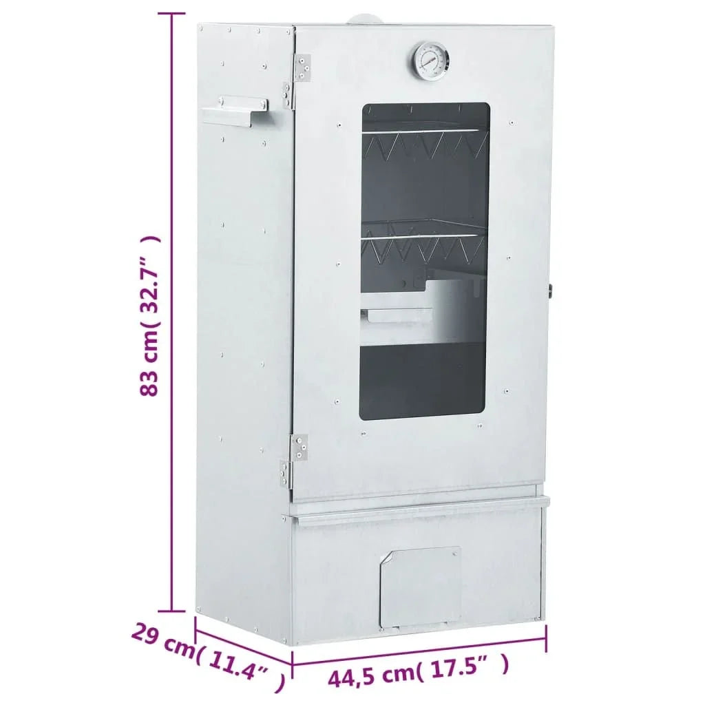 Horno Ahumador Barbacoa 1 Kg De Virutas De Madera 44,5x29x83 Cm Vidaxl
