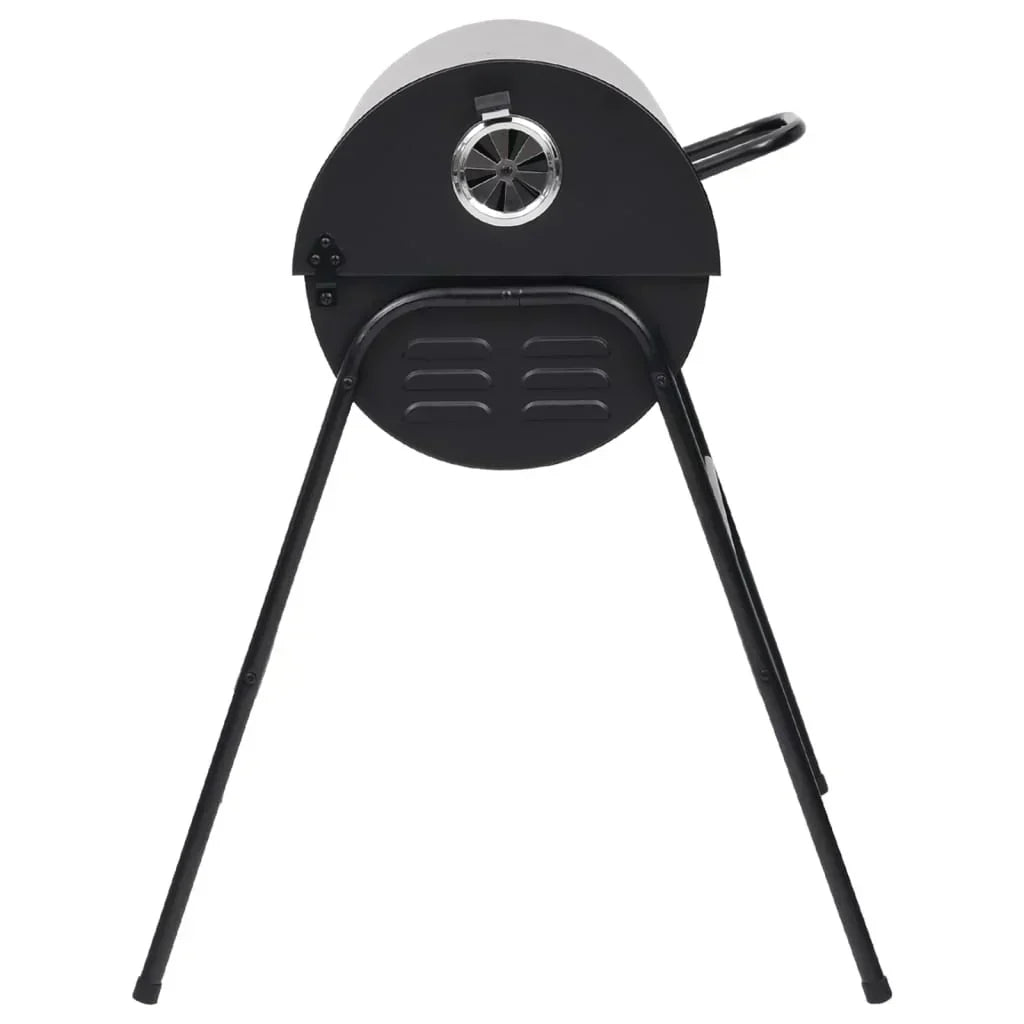 2026 Parrilla con 2 rejillas de cocción negra – Barbacoa portátil de 80x95x90 cm en acero
