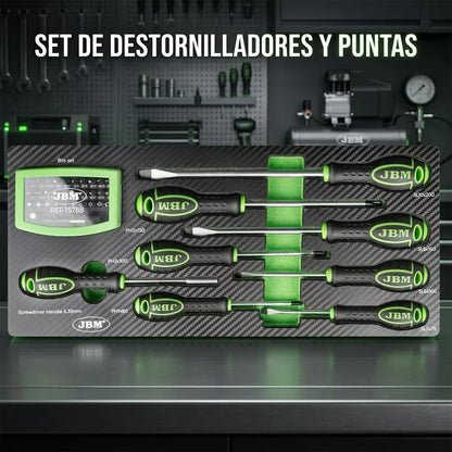 CAJA METÁLICA CON HERRAMIENTAS 143 PIEZAS CINCADO
