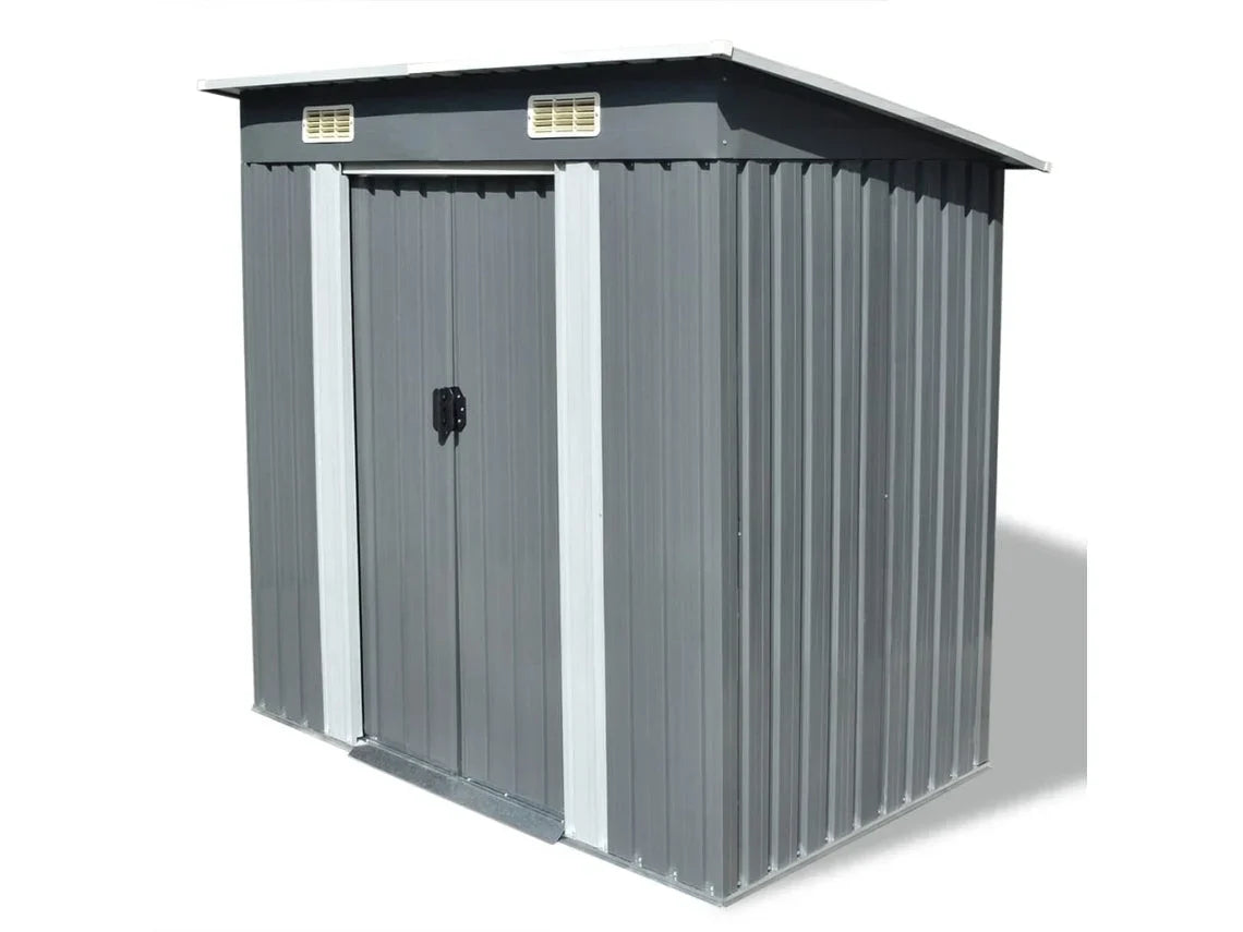 Abrigo de Metal MAISON EXCLUSIVE Cinzento (80x159 cm)