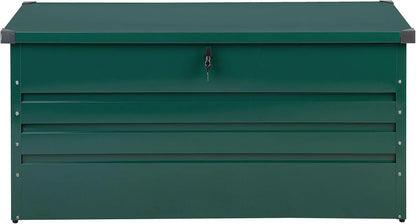 Beliani Caja de almacenamiento para exterior de acero galvanizado verde 400L Cebrosa