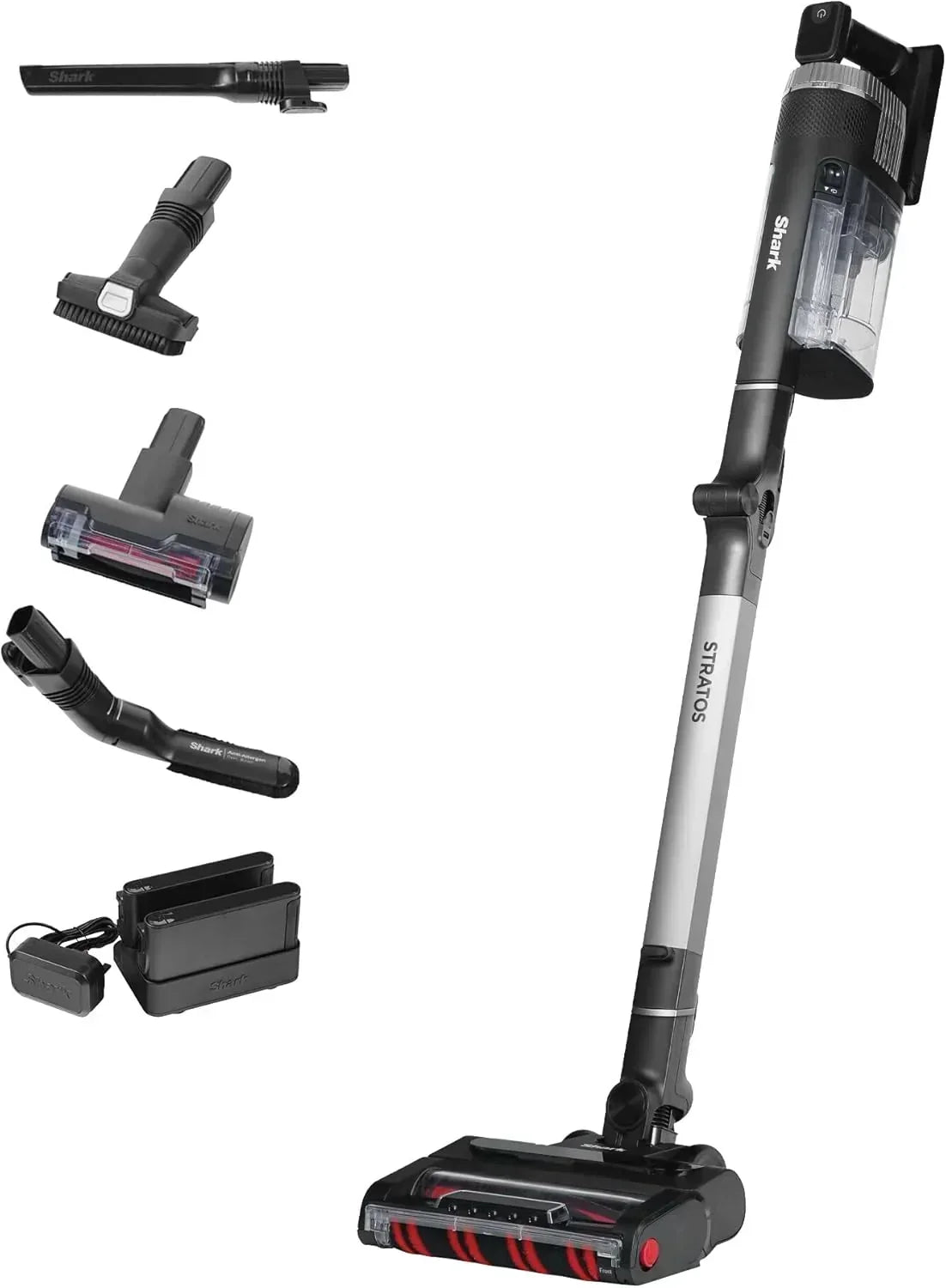 Shark Stratos Cordless Vacuum Cleaner, 60 min Autonomy, Anti Hair Wrap Technology, Clean Sense IQ, PowerFins Plus, Car Cleaning Kit, Narrow Nozzle, Multi-Surface Brush, Copper IZ400EUTBK