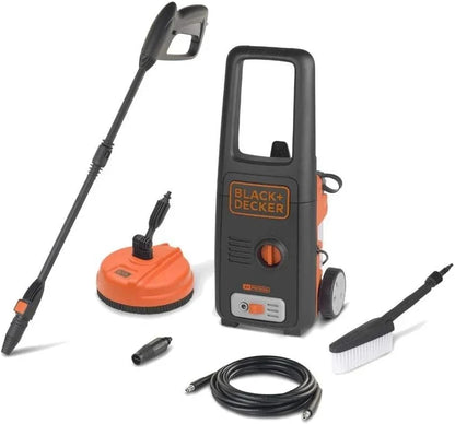 BLACK+DECKER Hidrolimpiadora de Alta Presión BXPW1700PE con Patio Cleaner y Cepillo Fijo (1700 W, 130 Bar, 420 l/h)