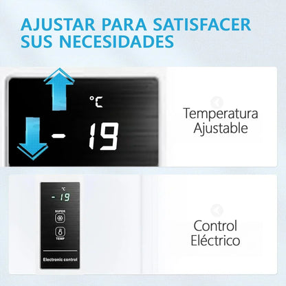 MIDEA Arcon Congelador Pequeño Horizontal de 99L, Motor Inverter, Control Electrónico de Temperatura, Tecnologia D-TYPE Tube, Cestas con Asa, Easy Move, Silencioso 39dBA, Bajo Consumo, Blanco