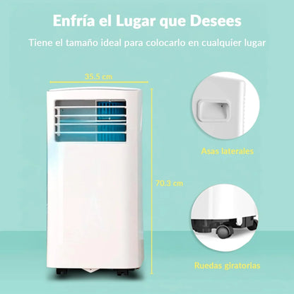 COMFEE Pingüino Aire Acondicionado Portátil 8000 BTU / 2000 Frigorías – Climatizador sin unidad exterior – Enfriador Silencioso Bajo Consumo con Kit de Ventana | 3x1 Refrigera, Ventila y Deshumidifica