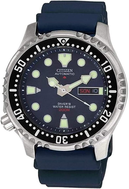 Citizen - Reloj para hombre, analógico, automático, con correa de goma Promaster marino