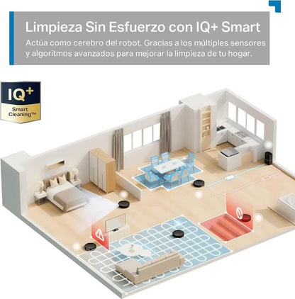 Tapo RV20 MAX Plus - Robot Aspirador Fregasuelos, Base Autolimpieza, 5300Pa