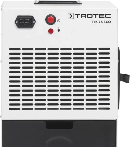 TROTEC Przemysłowy osuszacz powietrza TTK 75 ECO suszarka budowlana, suszenie do pomieszczeń o powierzchni do 90 m² i 230 m³ wydajność osuszania 21 l na dobę, pojemność zbiornika 4 l, filtr powietrza
