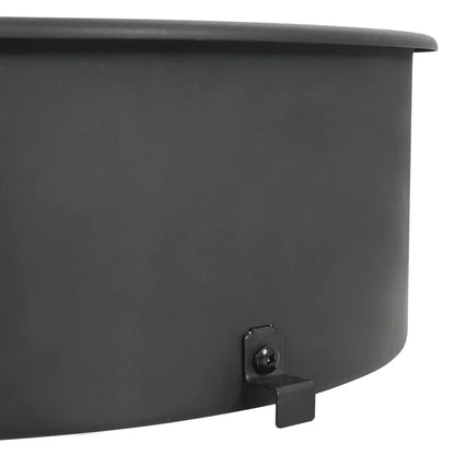 Kit De Anillo Asador De Barbacoa Negro 47 Cm Vidaxl