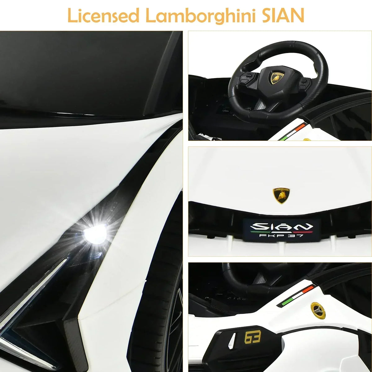 Lamborghini Licenciado Eléctrico con Suspensión y Bluetooth