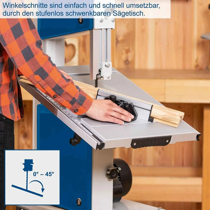 Sierra de cinta vertical HBS400 Scheppach - 230V 50Hz 740W - 175mm marca CEVIK
