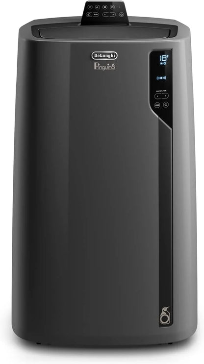 Pingüino PACEL112 Silent Aire Acondicionado Portátil Silencioso con Tecnología Eco Real Feel y Cool Surround, Función Deshumidificadora, 2.9 kW, 63 dB, Plástico, Negro, Clasa A, hasta 110m3