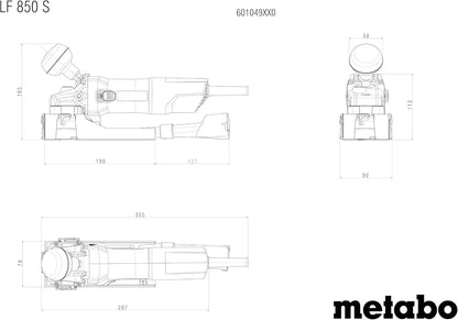 metabo LF 850 S Fresadora de Pintura, 850 W para Madera con metaBOX