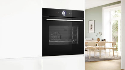 Bosch - Horno Multifunción con Vapor Añadido, 60 cm, Serie 8, Electrónica TFT TouchControl Plus, AirFry, Home Connect, Negro, HRG7361B1