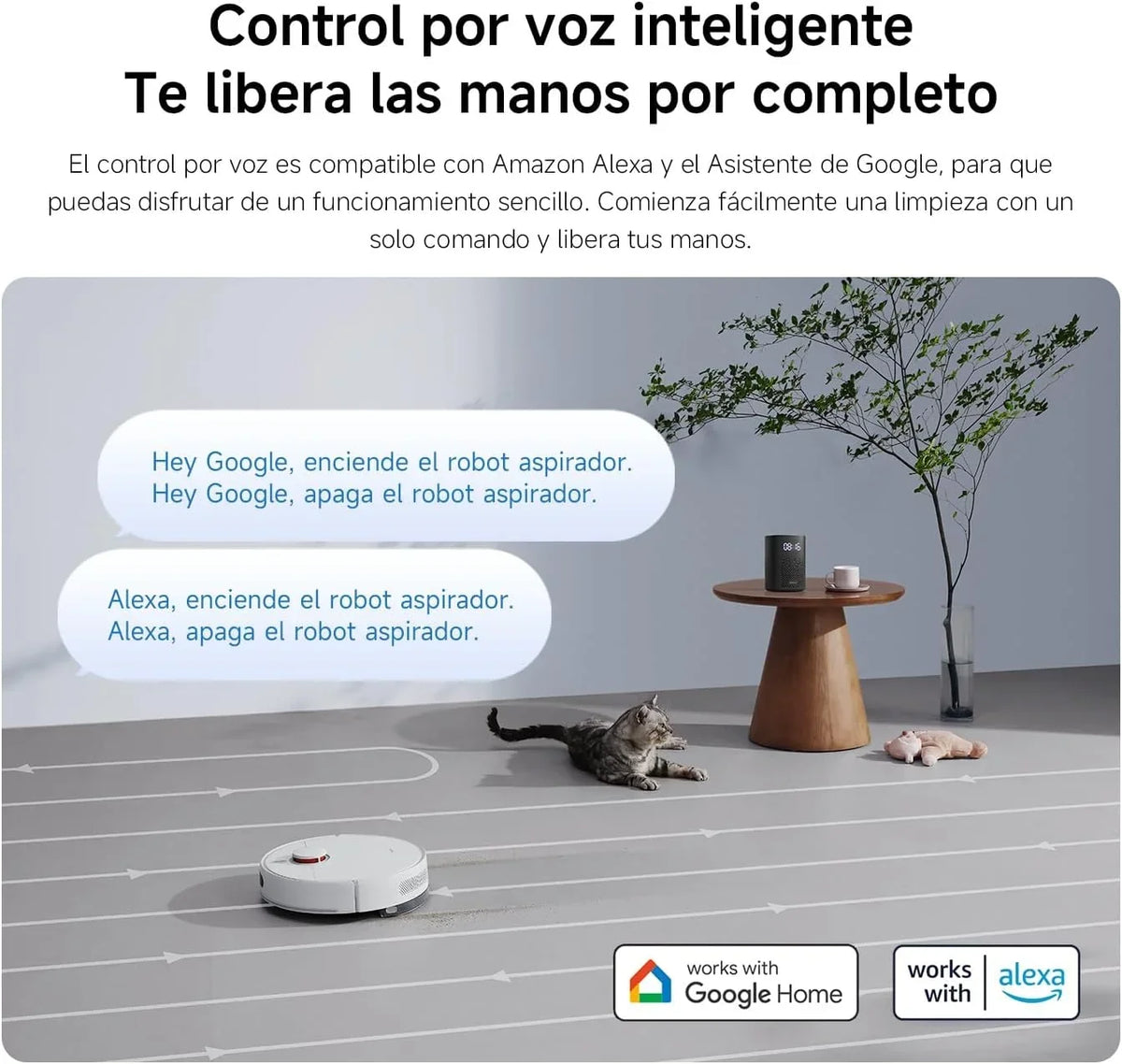 XIAOMI S40C Robot Aspirador con Fregado, 5000 Pa, Control App y Voz